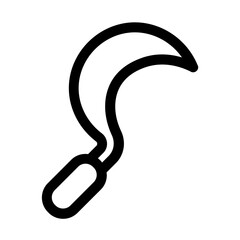 sickle icon with line style, perfect for user interface projects