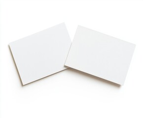 Blank Business Cards on White Background for Minimalist Designs
