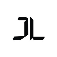 JL monogram logo design letter text name symbol monochrome logotype alphabet character simple logo
