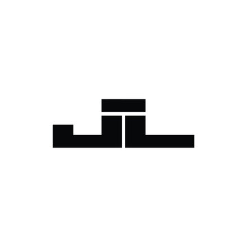 JL monogram logo design letter text name symbol monochrome logotype alphabet character simple logo