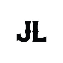 JL monogram logo design letter text name symbol monochrome logotype alphabet character simple logo