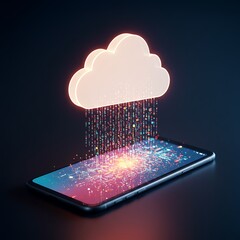 Glowing Cloud Data Streaming to Smartphone