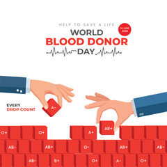 Blood Donor Day Awareness Campaign Social Media Post Instagram Template