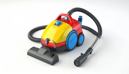 Fototapeta premium Colorful Vacuum Cleaner on White Background