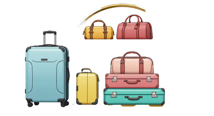 Isolated Luggage Set