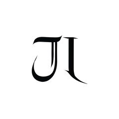 JL monogram logo design letter text name symbol monochrome logotype alphabet character simple logo