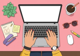 Pink Desk Productivity