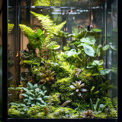 Enclosed Harmony: Exploring a Miniature Self-Sustaining Ecosystem Within a Glass Terrarium