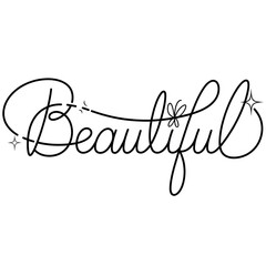 vector illustration of a Beautiful text icon