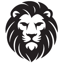 Fototapeta premium Lion's Icon or Logo silhouette Vector Image with white background