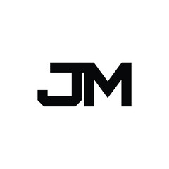 JM monogram logo design letter text name symbol monochrome logotype alphabet character simple logo