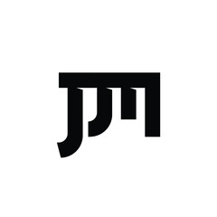 JM monogram logo design letter text name symbol monochrome logotype alphabet character simple logo