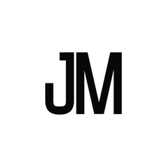 JM monogram logo design letter text name symbol monochrome logotype alphabet character simple logo