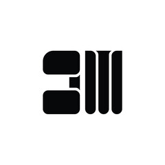 JM monogram logo design letter text name symbol monochrome logotype alphabet character simple logo