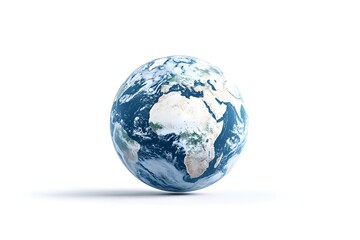 Fototapeta premium A detailed 3D rendering of Earth, showcasing continents, oceans, and cloud formations