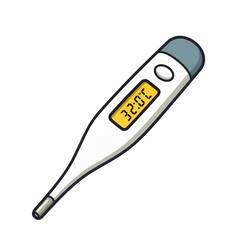 Digital thermometer displaying 32 degrees