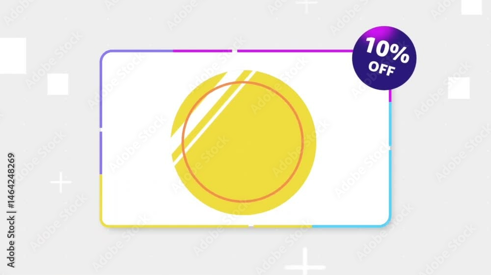 Poster digital success message with tick mark and discount notification