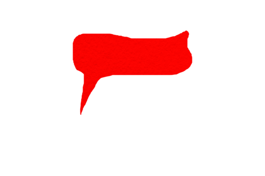 Red paper cut speech bubble, chat symbol with speech bubbles, cartoon style speech bubbles PNG transparent