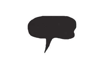 Black paper cut speech bubble, chat symbol with speech bubbles, cartoon style speech bubbles PNG transparent