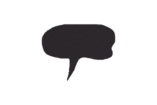 Black paper cut speech bubble, chat symbol with speech bubbles, cartoon style speech bubbles PNG transparent