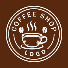 Cafe logo Coffee shop minimalist logo design.symbol.Elegant