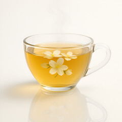 cup of tea with flower