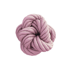 Abstract Pink Rope Knot, Textured Twisted Cord,  Woven Fiber Art