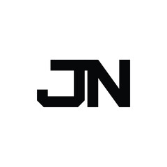 JN monogram logo design letter text name symbol monochrome logotype alphabet character simple logo
