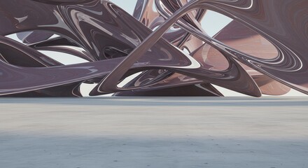 Abstract architectural design element on concrete surface