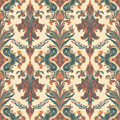 Seamless pattern with leaves