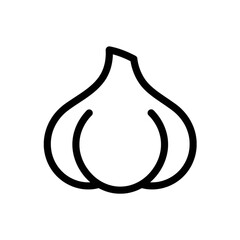 Garlic bulb icon, dotted outline