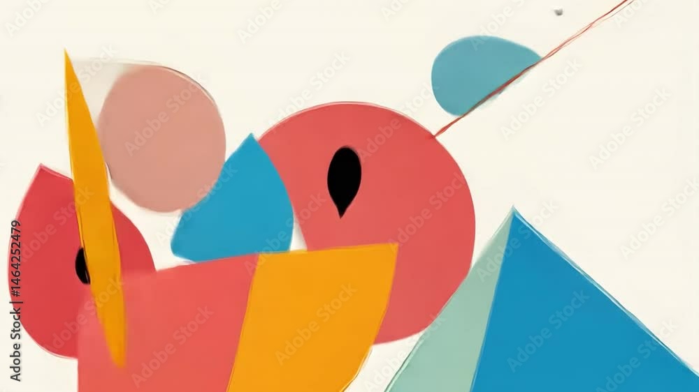 Poster geometric bird in flight: an abstract design with a geometric bird seemingly in mid-flight, composed