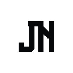 JN monogram logo design letter text name symbol monochrome logotype alphabet character simple logo