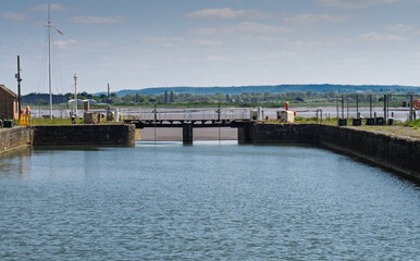 The harbour entrance at Lydney