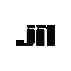 JN monogram logo design letter text name symbol monochrome logotype alphabet character simple logo