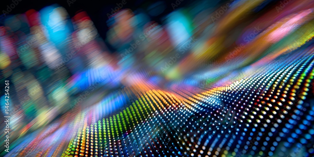 Aufkleber Vibrant Abstract Digital Art with Colorful Pixels and Light Trails Creating a Dynamic Motion Effect for Modern Backgrounds