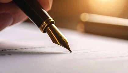 Fountain Pen Writing on Paper