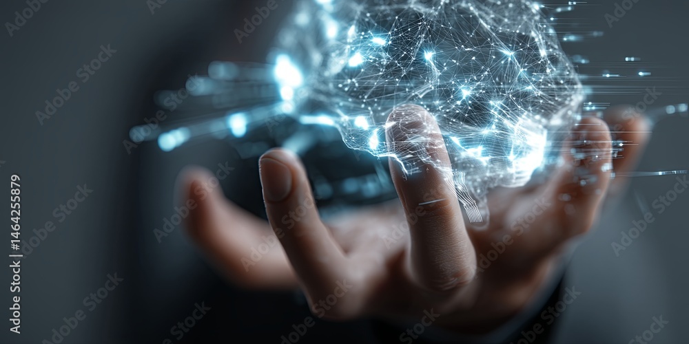 Aufkleber Innovative Technology Concepts: Artificial Intelligence and Data Analysis Tools for Modern Business Applications and Digital Transformation
