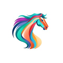 Colorful Horse Head Abstract Art. (1)