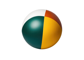 Fototapeta premium Multi colored beach ball isolated on transparent background, summer toy game