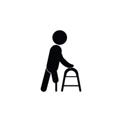 Disabled Person badge, vector illustration