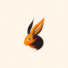 Orange Rabbit Logo Design.