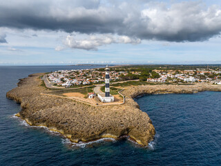 Faro de Artrutx en la isla de Menorca, Baleares