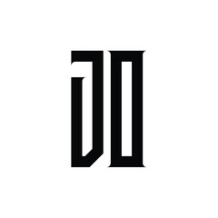 JO monogram logo design letter text name symbol monochrome logotype alphabet character simple logo