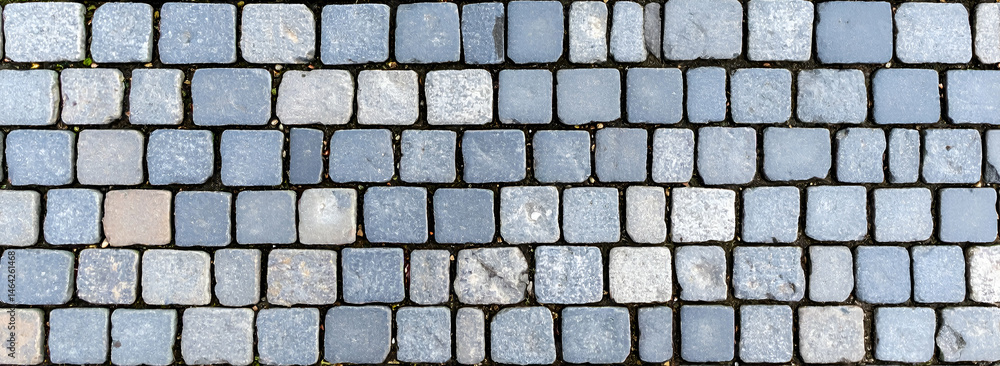 Poster abstract mosaic background geometric pattern of blue and gray square blocks