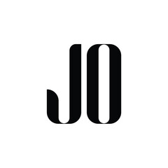 JO monogram logo design letter text name symbol monochrome logotype alphabet character simple logo
