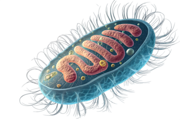 A virtual image from a science journal humans mitochondria isolated on transparent background.png