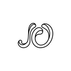 JO monogram logo design letter text name symbol monochrome logotype alphabet character simple logo