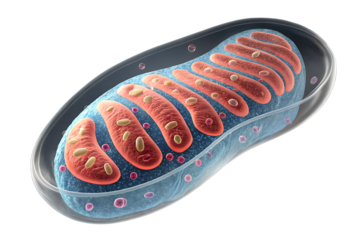 A virtual image from a science journal humans mitochondria isolated on transparent background.png