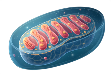 A virtual image from a science journal humans mitochondria isolated on transparent background.png